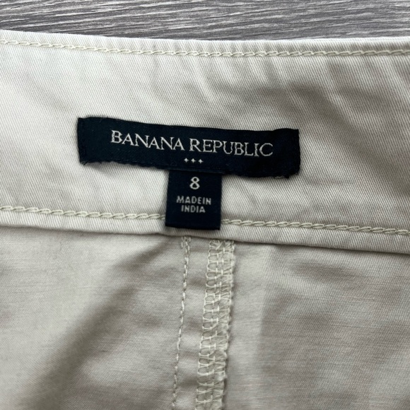 Banana Republic Women’s A-line Natural Stone Button Down Pockets Skirt Size 8 - Picture 6 of 8